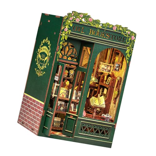 Retro Owl Bookstore Assembly Kits Adult Craft Project House Kits Touch Activated Lighting Collectible Display Model Spielzeug Retro Owl Bookstore Assembly Kits Adult Craft Project House Kits Touch Activated Lighting Collectible Display Model Spielzeug von Tmboryuu