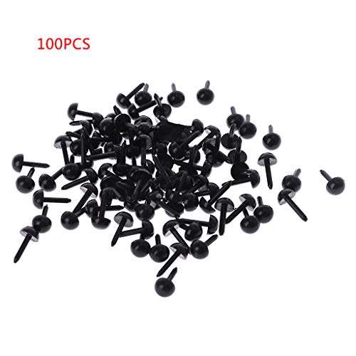 Tmboryuu 100pcs 3mm/4mm/5mm/6mm Für Puppenpuppen Plastik Black Pin Sicherheitsaugen Für Han Fledermäuse von Tmboryuu
