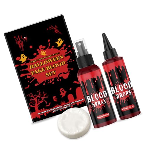 Tmboryuu Bloody Szenen Theaterblut Lebendiges Farbwasser Basis Pigment Ideal Für Cosplay Horror Event Seife Enthalten Gruselige Make Up Set von Tmboryuu
