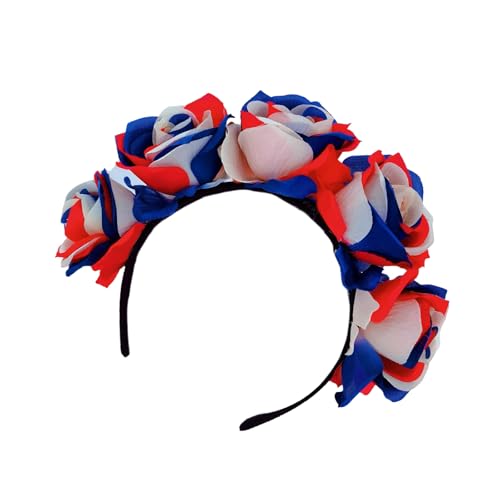 Tmboryuu Buntes Blumenstirnband Für Independence Days Requisiten Kopfstück US Hairhoop Paraden Accessoires Foto Kopfbedeckung von Tmboryuu