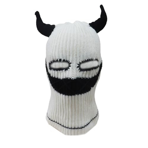 Tmboryuu Häkeln Mit Kapuzenhut Teufel Clown Lustiger Handgefertigter Clownhut Bequemer Für Halloween Cosplay Tmboryuu Häkeln Mit Kapuzenhut Teufel Clown Lustiger Handgefertigter Clownhut Bequemer Für Halloween Cosplay von Tmboryuu