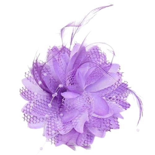 Tmboryuu Heckerfassende Blumenhaarzubehör Mit Gefiedertem Detail Cosplay Hair Piece Haarclip Für Tanzpartys Und Cosplay von Tmboryuu