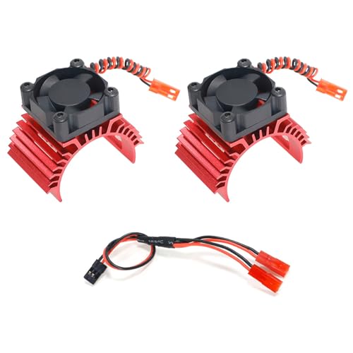 Tmboryuu Hochleistungen Fernbedienungszubehör 36mm Twin Kühllüfter Aluminium Legierung Twin Wärme Lüfter Fernbedienungswagen Wärmekühlung von Tmboryuu