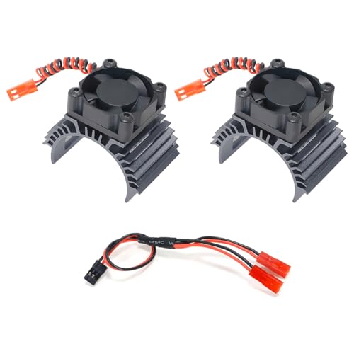 Tmboryuu Hochleistungen Fernbedienungszubehör 36mm Twin Kühllüfter Aluminium Legierung Twin Wärme Lüfter Fernbedienungswagen Wärmekühlung von Tmboryuu