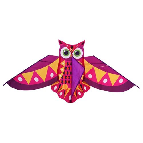 Tmboryuu Owl Kites Für Kinder Outdoor Aktivitäten Farbenfrohes Hellfarbenes Design Starker Winde Faser Glas Rahmen Einfache Baugruppe Faltbare Reisespielzeug Langlebige Outdoor Drachen Für Kinder von Tmboryuu