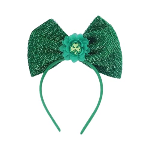 Tmboryuu Patrick's Day Party Bowknot Stirnband Mit Shamrock Dekoriert Haare Erklärungen Party Kopfbedeckung Für Festivalfeiern von Tmboryuu