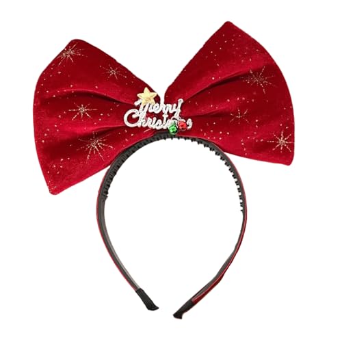 Tmboryuu Santa Hats Christmas Headwear Stirnband Foto Requisiten Party Cosplay Kostüme Tanzparty Glitzer Stirnbandurlaub von Tmboryuu