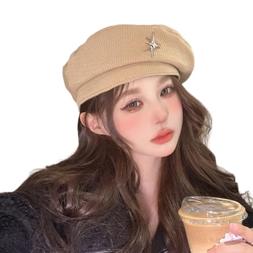 Tmboryuu Trendy Star Berets Unisex Kopfspeise Accessoire Für Frauen Männer Cabbie Für Halloween Cosplay Party Outfit von Tmboryuu
