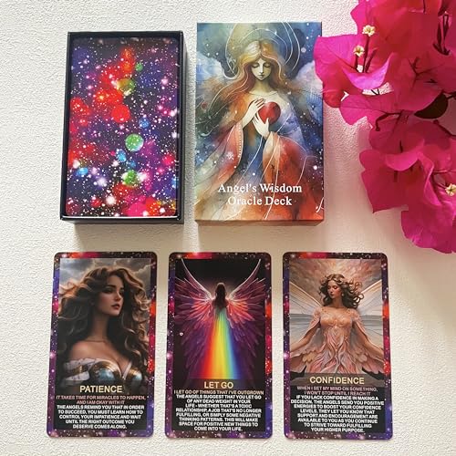 Tmenreiy Angel's Wisdom Orakelkarten Deck, Orakelkarten für Anfänger, Engelszahl Affirmationskarten, Oracle Deck Verwendet für Ihren Weg zur göttlichen Führung Tmenreiy Angel's Wisdom Orakelkarten Deck, Orakelkarten für Anfänger, Engelszahl Affirmationskarten, Oracle Deck Verwendet für Ihren Weg zur göttlichen Führung von Tmenreiy