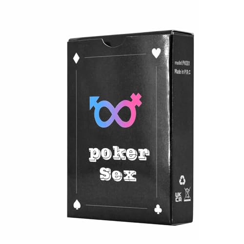 Tmianya Valentinstagsgeschenke für Erwachsene, Paare, Pokerspiel, Poker-Schlafzimmernacht, lustige Spiele, Geschenk für Sie Ihn Für 2 Personen (Black, One Size) von Tmianya