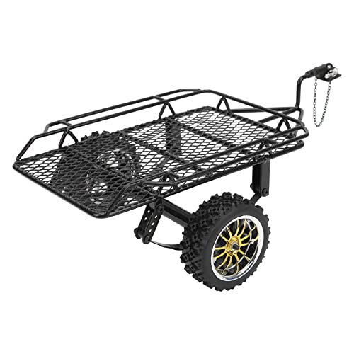 Auto Anhänger Trichter Eisen Gummi Kleine Kompakte Dekorative Praktische Langlebige RC Kleine Anhänger für Spielzeug (Schwarz) von Tnfeeon