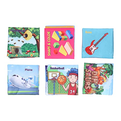 Baby-Stoffbücher, 6-teilige Babybücher, Spielzeug, mehrere Themen für Babys Baby-Stoffbücher, 6-teilige Babybücher, Spielzeug, mehrere Themen für Babys von Tnfeeon