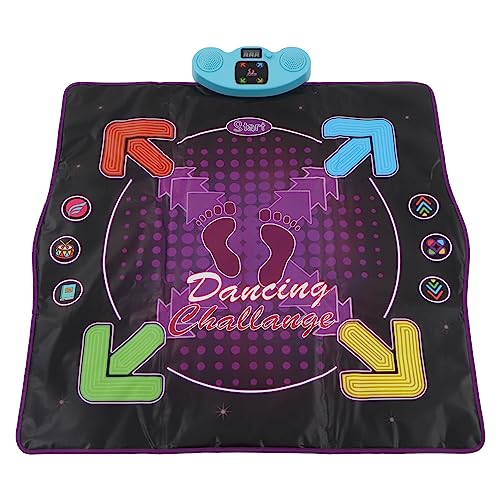 Elektronisches Spielzeug für Tanzmatte, eingebaute Musik, Tanzmatte für Kinder, platzsparend, rutschfest für die erste Bildung (leuchtet nicht) von Tnfeeon