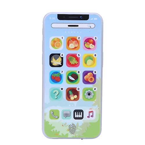 Kinder pädagogisches Lernen Telefon Spielzeug Baby leichte Musik Handy simuliert Handy Spielzeug Geburtstag Kinder (Blau) von Tnfeeon