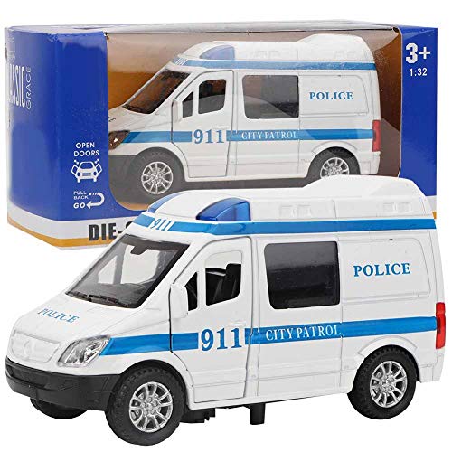 Krankenwagen, 1:32 Mini Legierung Auto Spielzeug Simulation Modellfahrzeug mit Ton und Licht pädagogisches Geschenk für Kinder über 3 Jahre alt(Blau) von Tnfeeon