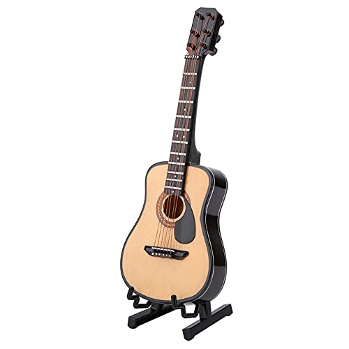 Miniatur-Gitarrenmodell aus Holz, Mini-Musikornamente, handgefertigte Mini-Ornamente, Heimdekoration (16 cm) von Tnfeeon