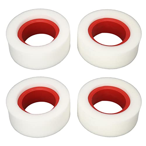 RC Radreifen-Schaum, 120 mm, lebendige Farbe, um die Haftung zu erhöhen, doppellagige Schwammeinsätze für RC-Reifen, 4 Stück, weich, für 2,2-Zoll-Radreifen (rot) von Tnfeeon