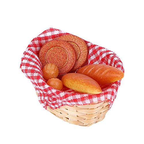Tnfeeon 1:12 Puppenhaus Brotkorb Dekor, Mini Bambuskiste mit Brot DIY Lebensmittel Puppenhaus Miniatur Dekoration für Kinder Tnfeeon 1:12 Puppenhaus Brotkorb Dekor, Mini Bambuskiste mit Brot DIY Lebensmittel Puppenhaus Miniatur Dekoration für Kinder von Tnfeeon