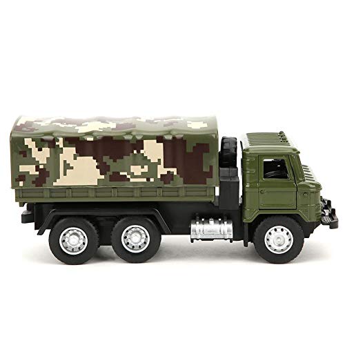 Tnfeeon 1:43 maßstab Legierung Auto mit Sound und licht militär LKW ​​Spielzeug Simulation sammeln militärfahrzeug Miniatur dekor Hause Geburtstagsgeschenke Kind(Lastwagen) von Tnfeeon