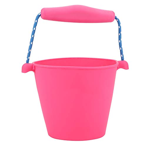 Tnfeeon 1.5l Faltbare silikon Baby dusche Bad gießen Eimer Hand Toys Sand und Strand Toys Eimer für Kinder Kinder badespielzeug(Rosenrot) von Tnfeeon