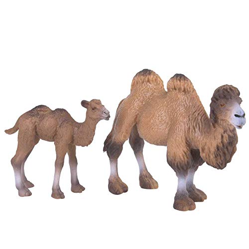 Tnfeeon 2PCS Tier Kamel Modell Spielzeug, Miniatur Wildlife World Tierfiguren Desktop-Dekoration Bactrian Kamel Modell Wohnkultur Geschenke für Kinder von Tnfeeon