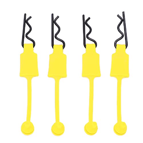 Tnfeeon 4 Stück 1/10 RC-Auto, Modellspielzeug, Auto-Modell-Zubehör, Clips, Stifte, Universal-Auto-Shell-Bolzen-Verriegelungsclip, Ersatz-Modell-Auto-Shell-Zubehör (Yellow) von Tnfeeon