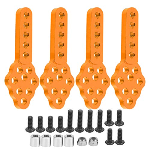 Tnfeeon 4-teiliges Set RC-Car-Dämpfung, Modellspielzeug, Automodell-Zubehör, Halterung, Grundplatte, Höhenverstellbar, für 1–10 Crawler (ORANGE) von Tnfeeon