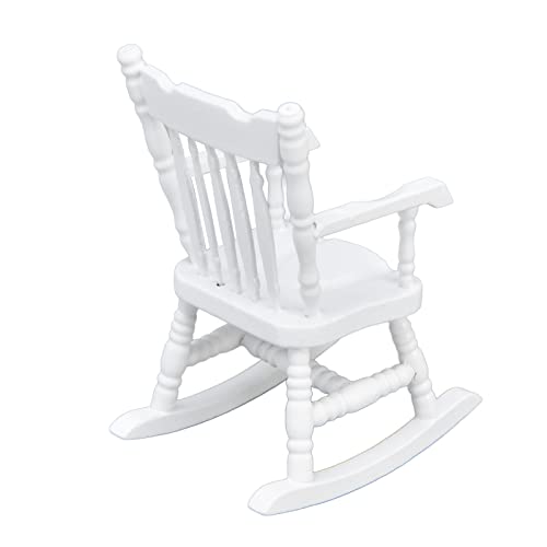 Tnfeeon Atemberaubender Handgefertigter Design Dollhouse -Schaukelstuhl, 1:12 MINI Rocker mit Weißem Finish für, Freunde, Vielseitige Dekorative Verwendung, Ideal Tnfeeon Atemberaubender Handgefertigter Design Dollhouse -Schaukelstuhl, 1:12 MINI Rocker mit Weißem Finish für, Freunde, Vielseitige Dekorative Verwendung, Ideal von Tnfeeon