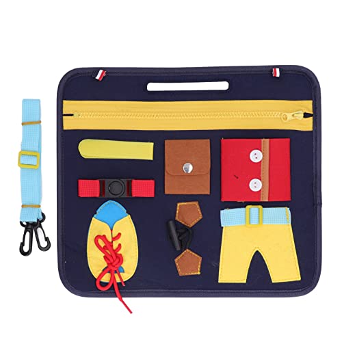 Tnfeeon FEE FORSBOS Board Montessori Sensorisches Spielzeug Tragbarer Bildungsaktivitätstasche mit Feinmotorik Praxis 10.9x12.6in Frühes Lernwerkzeug für Kleinkinder von Tnfeeon