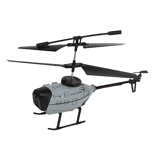Tnfeeon Ferngesteuerter Hubschrauber, 4K-HD-Übertragung, Dual-Kamera, RC-Hubschrauber, Kunststoffgehäuse, 15 Minuten Im Freien (Einzelne Batterie) von Tnfeeon