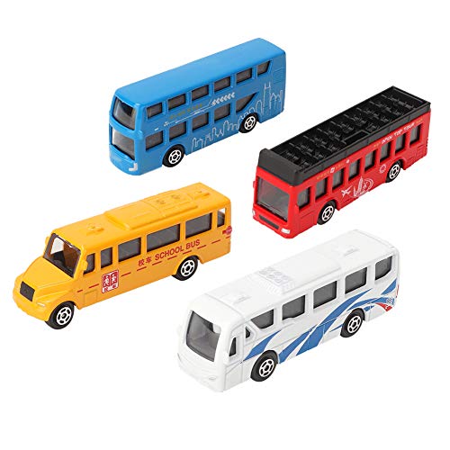 Tnfeeon Miniaturbusspielzeug im Maßstab 1:64, 4PCS Fahrzeuge ziehen Busmodellspielzeug zurück Sicheres und langlebiges für Kinder Tnfeeon Miniaturbusspielzeug im Maßstab 1:64, 4PCS Fahrzeuge ziehen Busmodellspielzeug zurück Sicheres und langlebiges für Kinder von Tnfeeon
