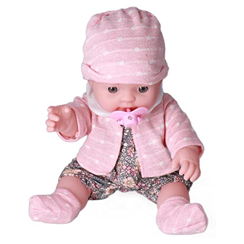 Tnfeeon Mode -Babypuppe für Geburtstag, 12 Zoll Wiedergeborenes Baby Realistisch mit Hellen Augen und Einem Passenden Hut, Waschbarer Kleidung (#2) von Tnfeeon
