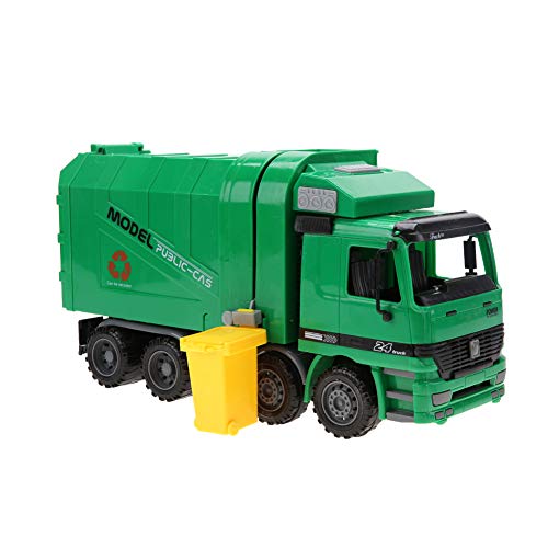 Tnfeeon Müllwagen Modell Spielzeug, umweltfreundliche Kunststoff 1:22 Verhältnis große Hygiene Auto Fahrzeug Kinder Müll Auto Modell für von Tnfeeon