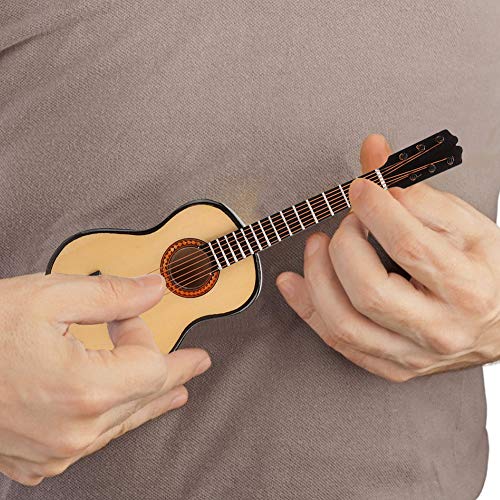 Tnfeeon Puppenhaus Miniatur 1/6 Actionfiguren 12 Zoll Puppen Musikzubehör Holz Gitarre Modell Weihnachtsdekor für Home Office(17cm Guitar) von Tnfeeon