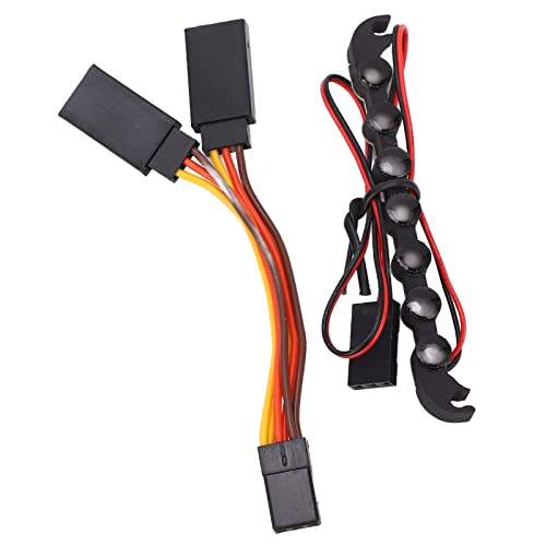 Tnfeeon RC-Dachleuchte, praktisch, DC 5-8 V, schwarz, 7 LED, Dach-Lichtleiste, RC für DIY 1/18 (goldenes Licht) von Tnfeeon