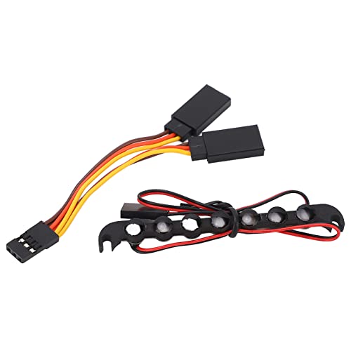 Tnfeeon RC-Dachleuchte, praktisch, DC 5-8 V, schwarz, 7 LED, Dachleiste, RC für DIY 1/18 (weißes Licht) von Tnfeeon