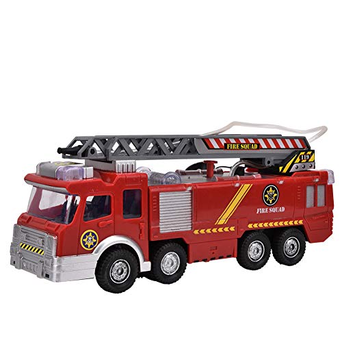Tnfeeon Rettungs Feuerwehrauto Modellfahrzeuge, Notfall Unfallbehandlungs Fahrzeug Musik Wasserstrahl Feuerwehrauto Modell f¨¹r Kinder von Tnfeeon