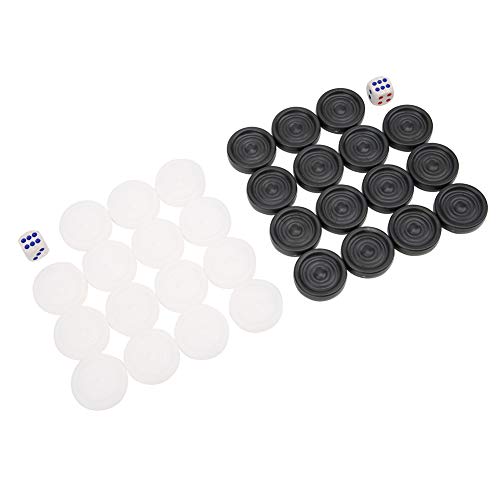 Schwarzweiss Backgammon Schach Plastikbackgammon Kontrolleure scherzt Kinderspielzeug Durchmesser 22mm von Tnfeeon