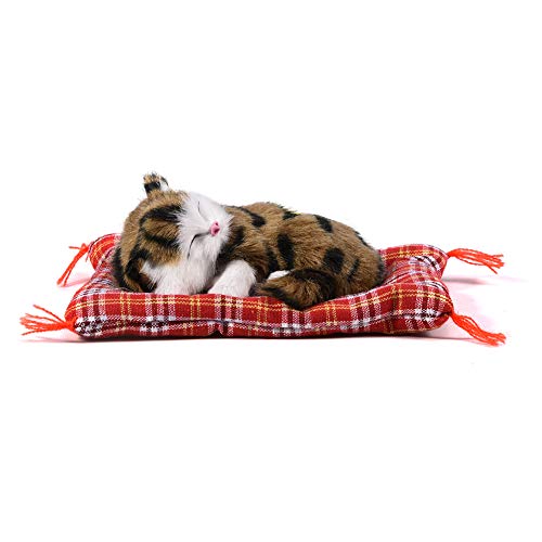 Tnfeeon Simulation Schlafen Pl¨¹sch Katze mit niedlichen Klang, weiche Matte Bett Schlafen Katze Gef¨¹llte Puppe Dekoration beliebtes f¨¹r Kinder Kleinkinder(Schwarz + Tnfeeon Simulation Schlafen Pl¨¹sch Katze mit niedlichen Klang, weiche Matte Bett Schlafen Katze Gef¨¹llte Puppe Dekoration beliebtes f¨¹r Kinder Kleinkinder(Schwarz + von Tnfeeon