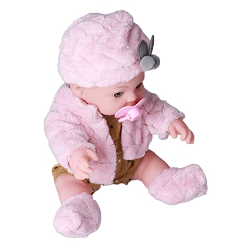 Tnfeeon Soft 12 -Zoll -wiedergeborene Babypuppe mit Hellen Augen, Babyspielzeug für Geburtstag, Waschbare und Abnehmbare Kleidung (#3) von Tnfeeon