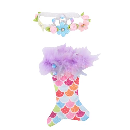 Tnfeeon Spielzeugkleidung, mit Kopfschmuck Fisch Schwanz Stilvolle Exquisite Schöne Kleidung für 6,7 -Zoll -Accessoires von Tnfeeon
