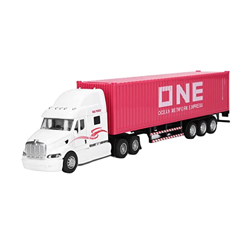 Tnfeeon Truck-Simulationsmodell Containerhalter mit Gummireifen, Licht- und Soundeffekte, geeignet für Kinder ab 3 Jahren (PINK) von Tnfeeon