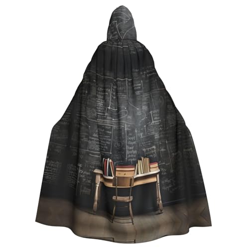 Schwarzer strukturierter Marmor-Umhang mit Kapuze, Uni, volle Länge, Halloween, Party, Cosplay, Kostüm, Umhang Schwarzer strukturierter Marmor-Umhang mit Kapuze, Uni, volle Länge, Halloween, Party, Cosplay, Kostüm, Umhang von Tnnutp