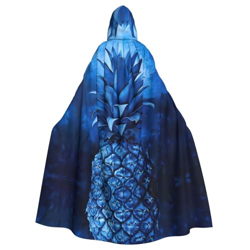 Tnnutp Blauer Ananas-Umhang mit Kapuze, Uni, volle Länge, Halloween, Party, Cosplay, Kostüm, Umhang Tnnutp Blauer Ananas-Umhang mit Kapuze, Uni, volle Länge, Halloween, Party, Cosplay, Kostüm, Umhang von Tnnutp
