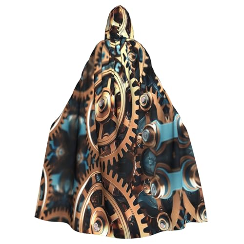 Tnnutp Coole Steampunk-Getriebe, Uni, volle Länge, Kapuzenumhang, Halloween, Party, Cosplay, Kostüm, Umhang Tnnutp Coole Steampunk-Getriebe, Uni, volle Länge, Kapuzenumhang, Halloween, Party, Cosplay, Kostüm, Umhang von Tnnutp