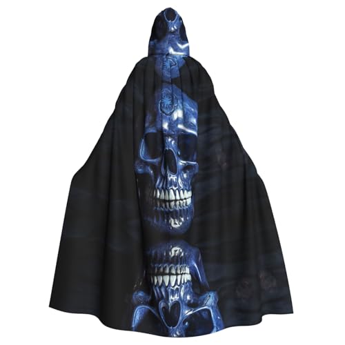 Tnnutp Halloween beweglicher Skelett-Totenkopf-Umhang, Uni, volle Länge, Kapuzenumhang, Halloween-Party, Cosplay, Kostüm, Umhang Tnnutp Halloween beweglicher Skelett-Totenkopf-Umhang, Uni, volle Länge, Kapuzenumhang, Halloween-Party, Cosplay, Kostüm, Umhang von Tnnutp