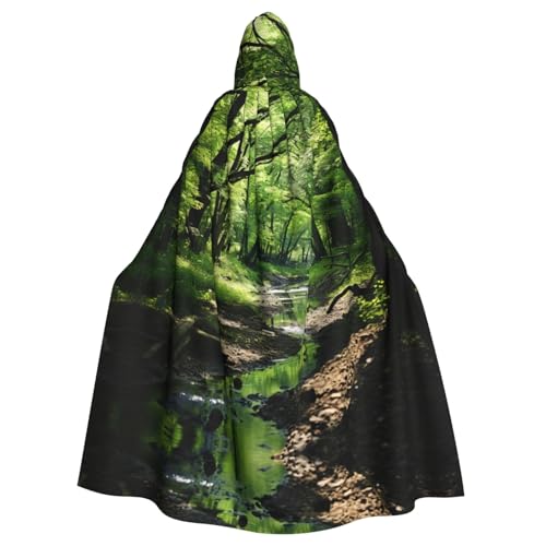 Tnnutp Hd Green Nature Uni Kapuzenumhang in voller Länge für Halloween, Party, Cosplay, Kostüm, Umhang Tnnutp Hd Green Nature Uni Kapuzenumhang in voller Länge für Halloween, Party, Cosplay, Kostüm, Umhang von Tnnutp