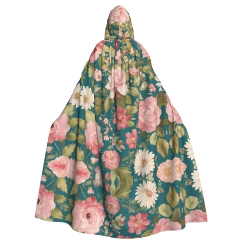 Tnnutp Kapuzenumhang mit Blüte, Uni, volle Länge, für Halloween, Party, Cosplay, Kostüm, Umhang Tnnutp Kapuzenumhang mit Blüte, Uni, volle Länge, für Halloween, Party, Cosplay, Kostüm, Umhang von Tnnutp