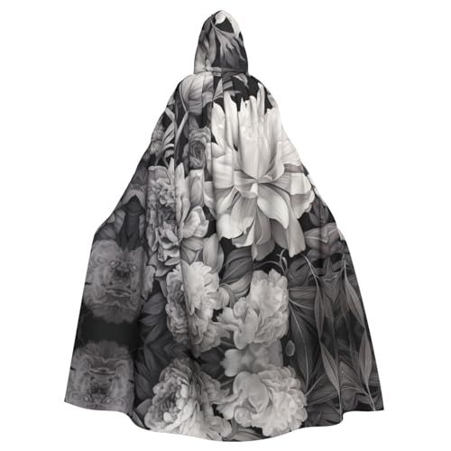 Tnnutp Kapuzenumhang mit Blumenmuster, Uni, volle Länge, für Halloween, Party, Cosplay, Kostüm, Umhang Tnnutp Kapuzenumhang mit Blumenmuster, Uni, volle Länge, für Halloween, Party, Cosplay, Kostüm, Umhang von Tnnutp