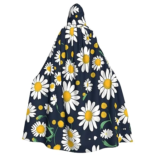Tnnutp Kapuzenumhang mit Blumenmuster und Gänseblümchenmuster, Uni, volle Länge, Halloween, Party, Cosplay, Kostüm, Umhang Tnnutp Kapuzenumhang mit Blumenmuster und Gänseblümchenmuster, Uni, volle Länge, Halloween, Party, Cosplay, Kostüm, Umhang von Tnnutp